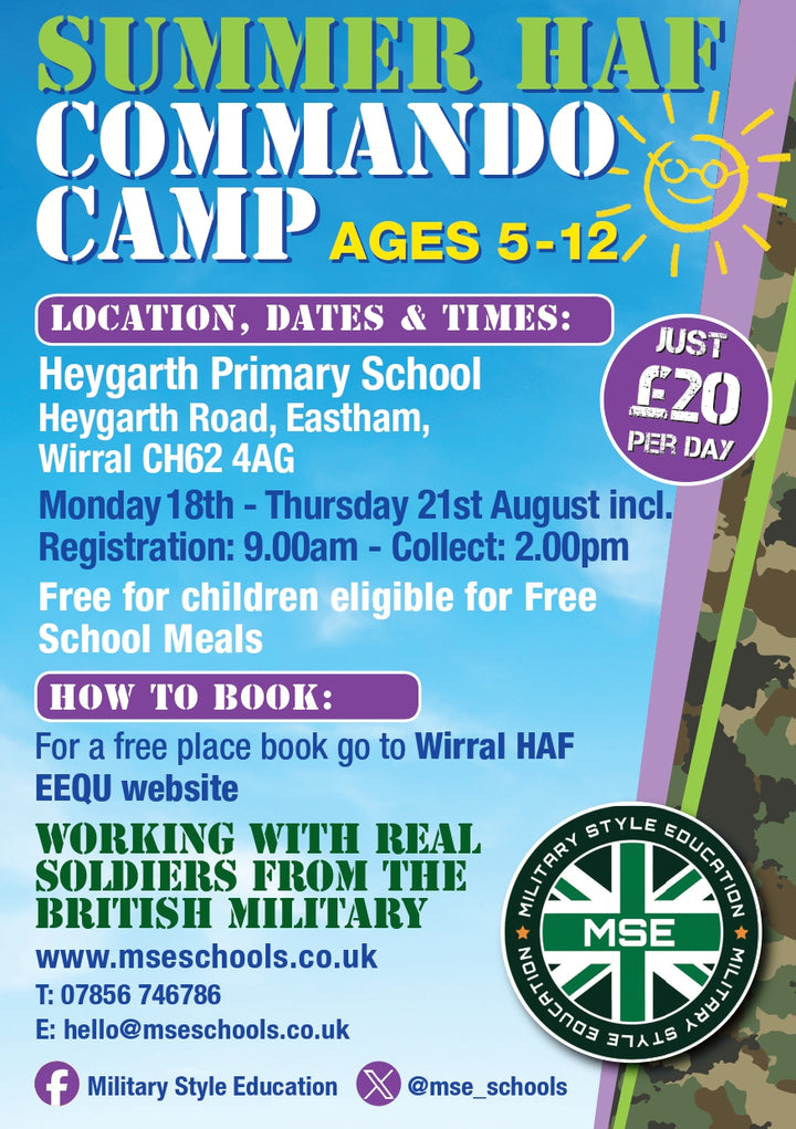 SUMMER HAF COMMANDO CAMP - HEYGARTH PRIMARY SCHOOL - MONDAY 18TH - THURSDAY 21ST AUGUST