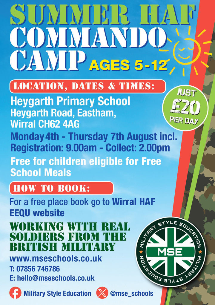 SUMMER HAF COMMANDO CAMP - HEYGARTH PRIMARY SCHOOL - MONDAY 4TH - THURSDAY 7th AUGUST