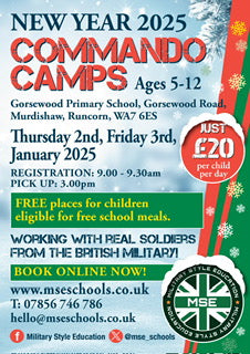 NEW YEAR COMMANDO CAMP - GORSEWOOD PRIMARY SCHOOL - THURSDAY 2ND JANUARY - FRIDAY 3RD JANUARY