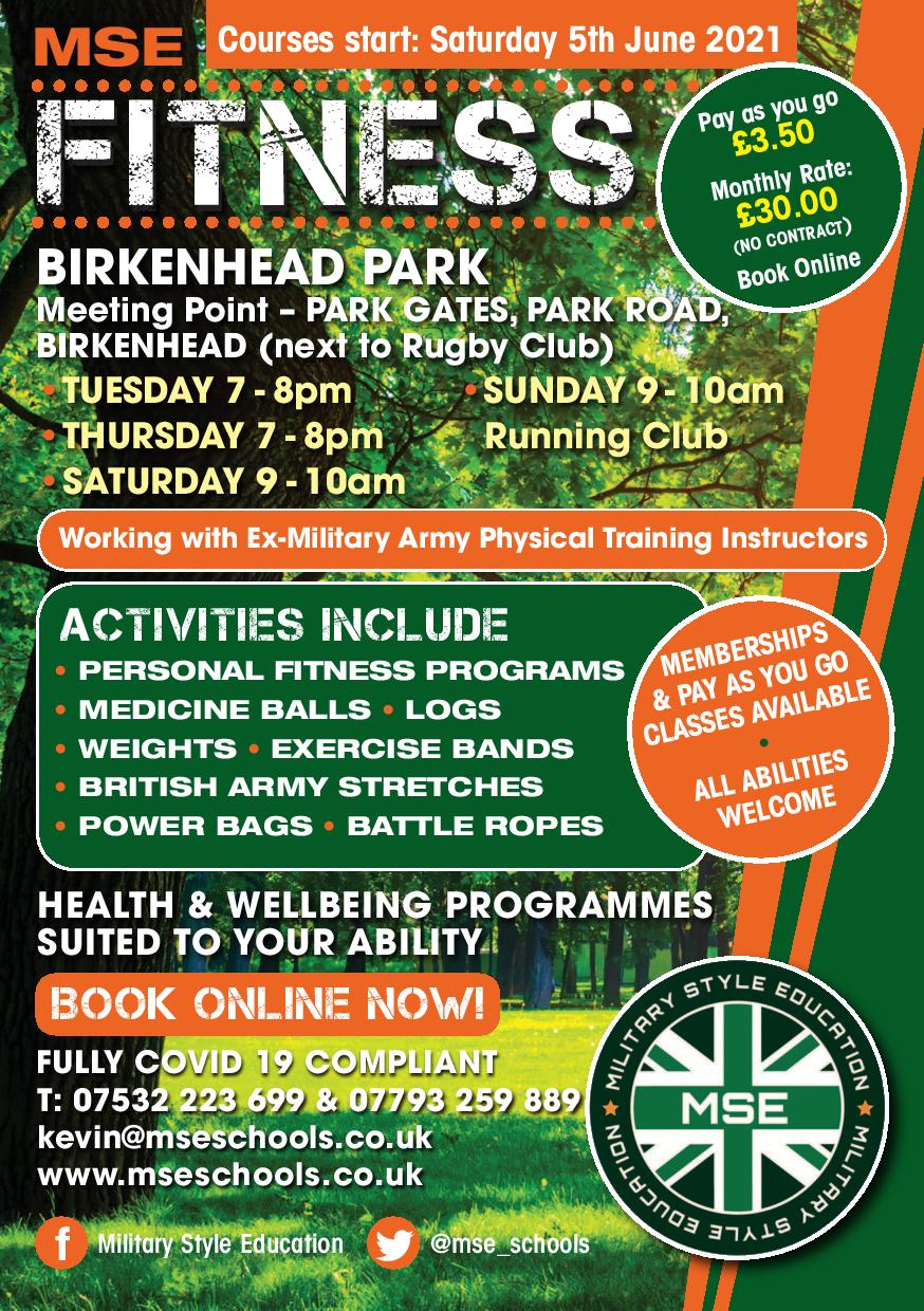 OUTDOOR FITNESS BIRKENHEAD PARK PAY AS YOU GO